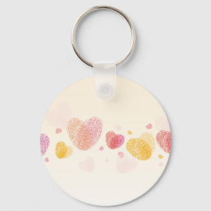 Romance Fingerprint Liebe Herz Schlüsselanhänger