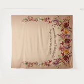 Romance Floral Herbst Hochzeitsstand Foto Hintergr Wandteppich (Vorderseite (Horizontal))