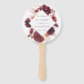 Romance Floral Wedding Program Herbst Romance Fächer (Vorderseite)