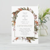 Romance Floral Wedding Programme Herbst Romance (Stehend Vorderseite)