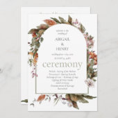 Romance Floral Wedding Programme Herbst Romance (Vorne/Hinten)