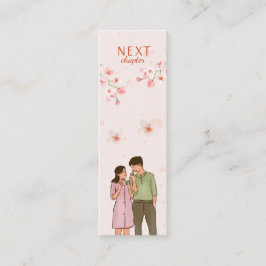 Romance Genre Pink Floral Mini Lesezeichen Telefonnummerkarte
