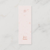 Romance Genre Pink Floral Mini Lesezeichen Telefonnummerkarte (Rückseite)