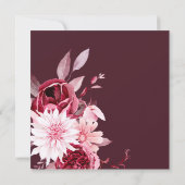 Romance Gold Frame Blumenhochzeit im Herbst Einladung (Rückseite)