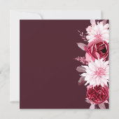 Romance Gold Frame Blumenhochzeit im Herbst Einladung (Rückseite)