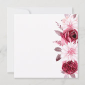 Romance Gold Frame Blumenhochzeit im Herbst Einladung (Rückseite)