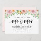 Romance Hochzeits-Proben-mit Blumenabendessen lädt Einladung (Vorne/Hinten)