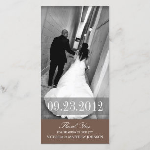 ROMANCE IN BROWN WEDDING %PIPE% DANKEN IHNEN ZU DANKESKARTE