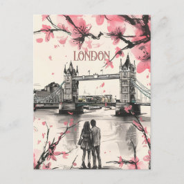 Romance in London Postkarte