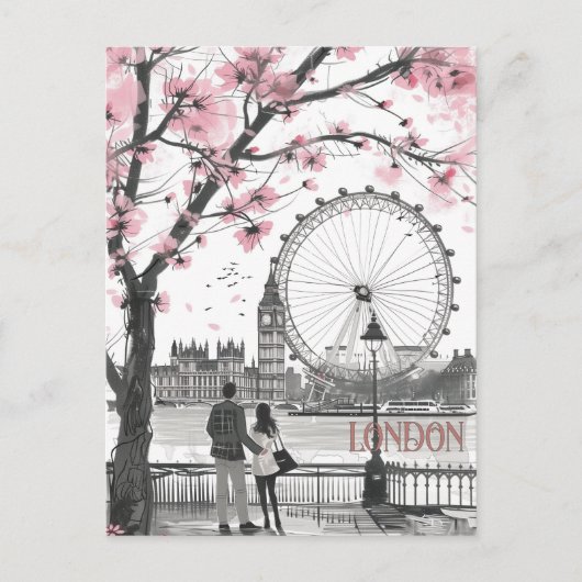 Romance in London Postkarte (Vorderseite)