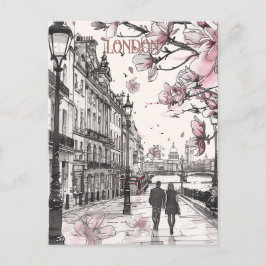 Romance in London Postkarte