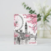 Romance in London Postkarte (Stehend Vorderseite)