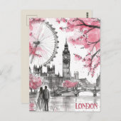Romance in London Postkarte (Vorne/Hinten)