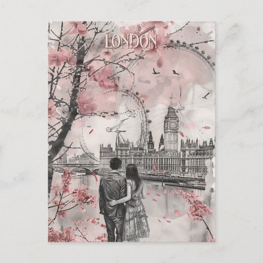 Romance in London Postkarte (Vorderseite)