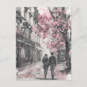 Romance in London Postkarte