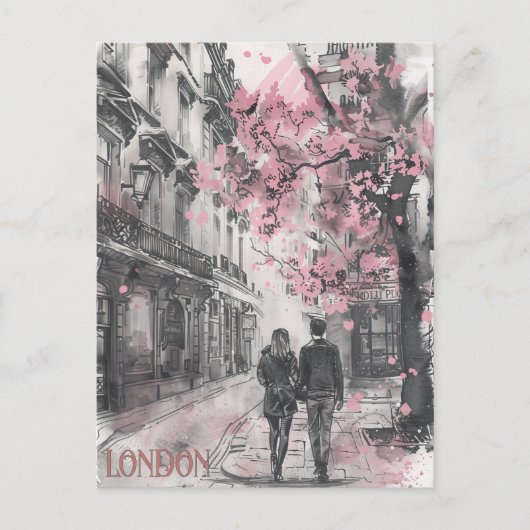 Romance in London Postkarte (Vorderseite)