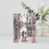 Romance in London Postkarte (Stehend Vorderseite)