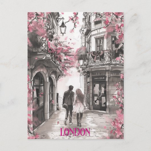 Romance in London Postkarte (Vorderseite)