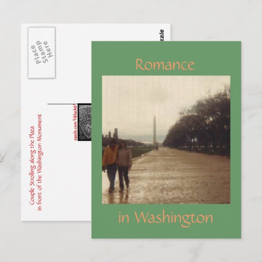 Romance in Washington Postkarte (Vorne/Hinten)
