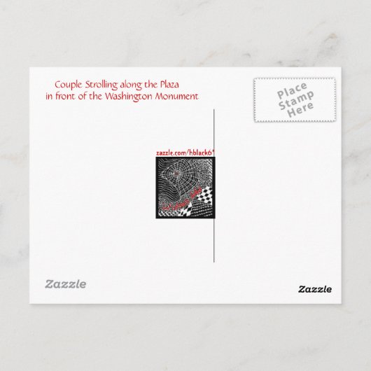 Romance in Washington Postkarte (Rückseite)