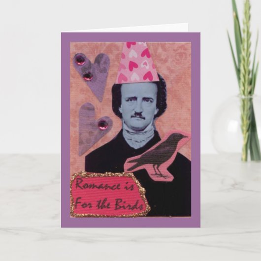 Romance ist für die Vögel Feiertagskarte (Vorderseite)