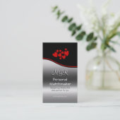 Romance Matchmaker, Monogram, Red Swoosh Visitenkarte (Stehend Vorderseite)