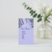 ROMANCE MONOGRAM, schwarz und blau Visitenkarte (Stehend Vorderseite)