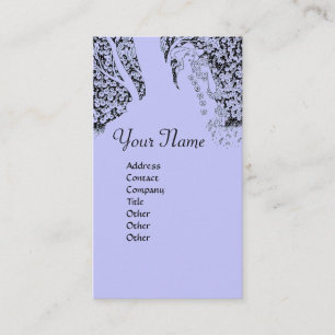 ROMANCE MONOGRAM, schwarz und blau Visitenkarte