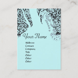 ROMANCE MONOGRAM , schwarz und blau Visitenkarte