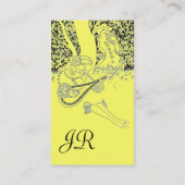 ROMANCE MONOGRAM , schwarz und gelb Visitenkarte (Rückseite)