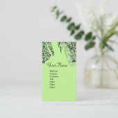 ROMANCE MONOGRAM , schwarz und grün Visitenkarte (Stehend Vorderseite)