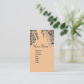 ROMANCE MONOGRAM, schwarz und rosa Visitenkarte (Stehend Vorderseite)