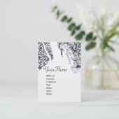 ROMANCE MONOGRAM , schwarz-weiß Visitenkarte (Stehend Vorderseite)