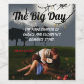 Romance Novel Style Wedding Weinetikett (Einzelnes Label)