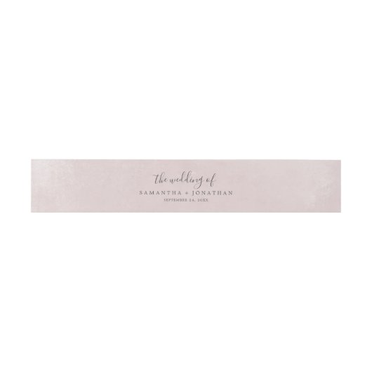 Romance Pink die Hochzeit der Einladung Bauchband Einladungsbanderole (Flach)