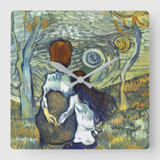 ROMANCE QUADRATISCHE WANDUHR (Vorderseite)