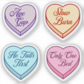 Romance Reader Candy Heart Set Aufkleber (Vorderseite)