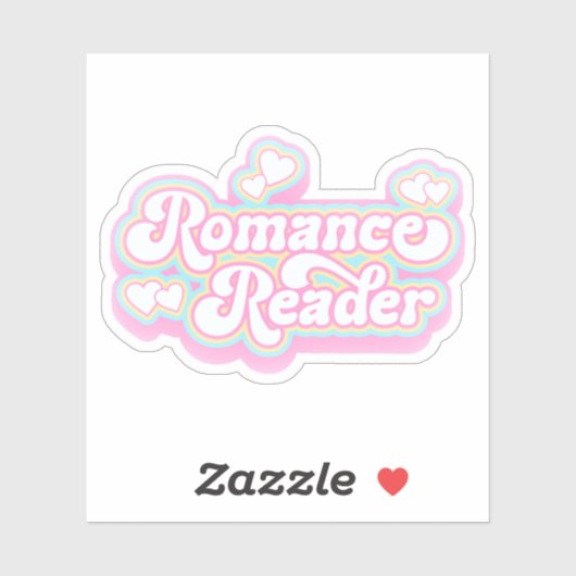 Romance Reader Pastel Retro Kostenvoranschlag Aufkleber (Blatt)