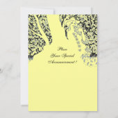 ROMANCE/ROMANTIC LOVERS BLACK YLLOW WEDDING PARTY EINLADUNG (Rückseite)