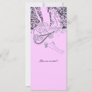ROMANCE/ROMANTIC LOVERS PINK LILAC WEDDING PARTY EINLADUNG