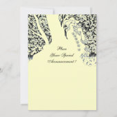 ROMANCE, ROMANTISCHE LIEBER SCHWARZ-WEISSE WEDING EINLADUNG (Rückseite)