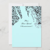 ROMANCE, schwarz und blau Einladung (Rückseite)