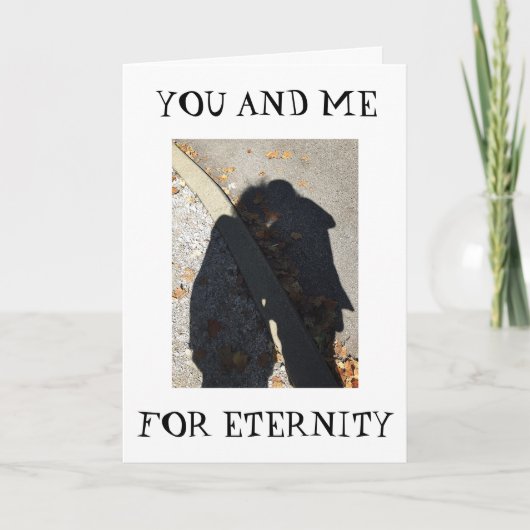 ROMANCE/SHADOW HUG AUF "UNSER 1. JAHRESTAG" KARTE (Vorderseite)