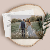 Romance Thankful Postcard Ankündigungspostkarte