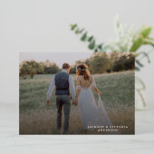 Romance Thankful Wedding Foil Danke Foto Card Folieneinladung (Stehend vorne)