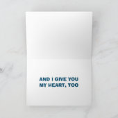 ROMANCE UND DER STRAND MIT HERZ FÜR IHREN GEBURTST KARTE (Innenseite)