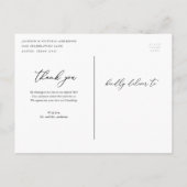 Romance Vielen Dank Postcard Ankündigungspostkarte (Rückseite)