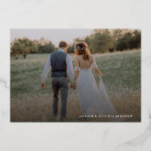 Romance Vielen Dank Wedding Foil Danke Card Folieneinladung (Vorderseite)