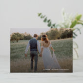 Romance Vielen Dank Wedding Foil Danke Card Folieneinladung (Stehend vorne)
