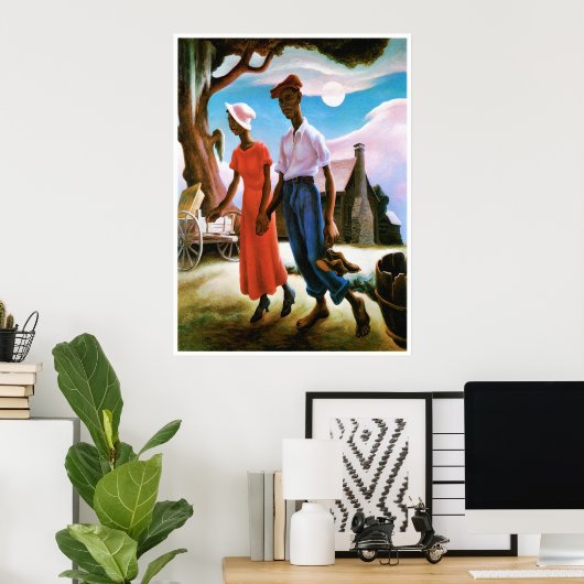 Romance von Thomas Hart Benton Poster (Heimbüro)